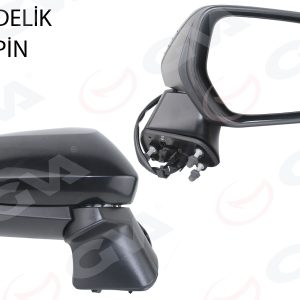 DIŞ DİKİZ AYNASI SAĞ ELEKTİKLİ SİNYALLİ KONV SİYAH 5 PİN Lİ TOYOTA COROLLA 19- 8791002924
