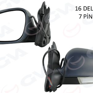 DIŞ DİKİZ AYNASI SOL ELEKTRİKLİ ISITMALI SİNYALLİ HAFIZALI ASTARLI ASFERİK VW GOLF 20