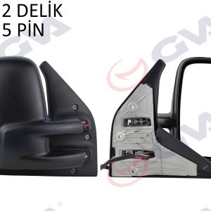DIŞ DİKİZ AYNASI SAĞ TRANSPORTER T5 CARAVELLE 04 ELEKTRİKLİ ISITMALI ASTARLI KONVEKS 5 FİŞ VM-373EHPR
