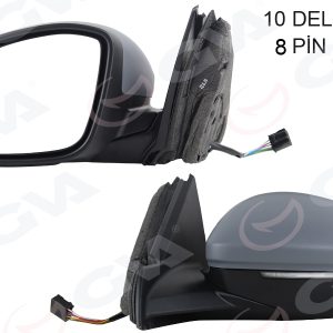 DIŞ DİKİZ AYNASI SOL ELEKTRİKLİ ISITMALI SİNYALLİ KATLANIR ASTARLI KONVEKS 208 19- CORSA F 19- 10H8P