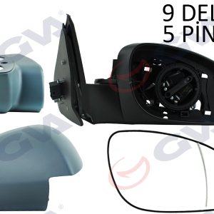 DIŞ DİKİZ AYNASI SAĞ VECTRA C 03 ELEKTRİKLİ ISITMALI ASTARLI ASFERİK 5 FİŞ VM-966EHPR 6428265-6428820