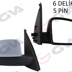 DIŞ DİKİZ AYNASI SAĞ MERIVA A 03 ELEKTRİKLİ ISITMALI ASTARLI KONVEKS 5 FİŞ VM-331EHPR 6428174-13148955
