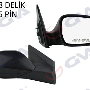 DIŞ DİKİZ AYNASI SAĞ BLUE 12 ELEKTRİKLİ ISITMALI SİYAH KAPAK KONVEKS 5 FİŞ VM-6451ER