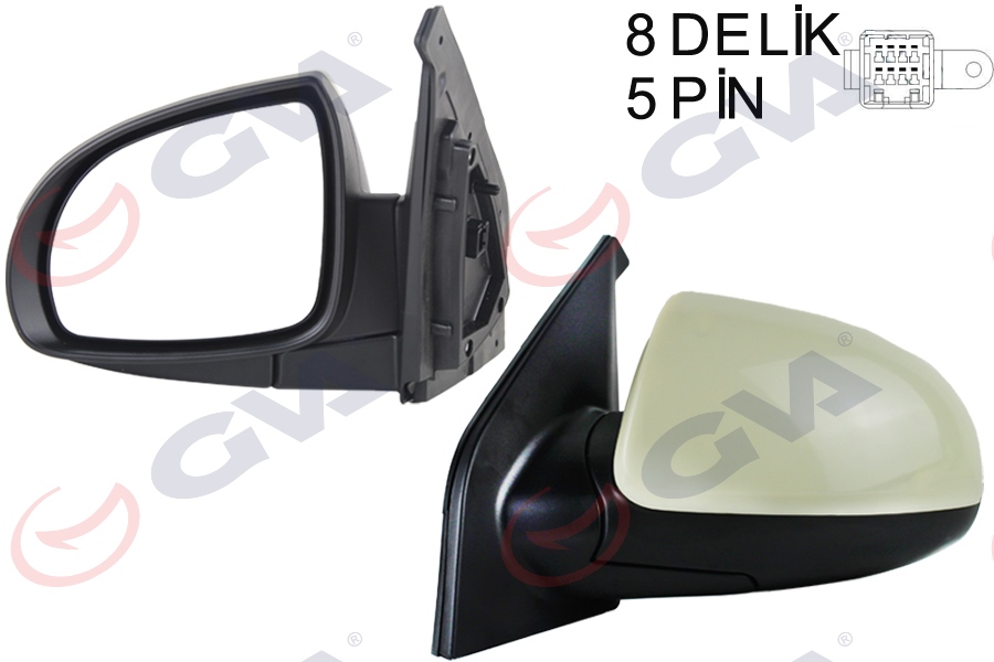 DIŞ DİKİZ AYNASI SOL PICANTO 06 ELEKTRİKLİ ISITMALI ASTARLI KONVEKS VM-753EHPL 8761007158