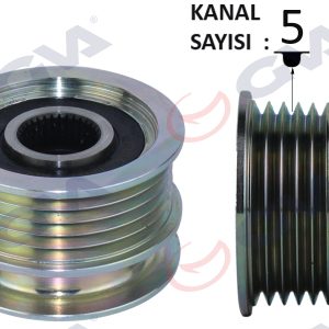 ALTERNATÖR KASNAĞI RULMANLI MEGANE-CLIO II-KANGOO-TWNG-SYMBOL II 01- 5 KANALLI K9K-K4M