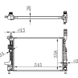 MOTOR SU RADYATORU FOCUS III 1.5TDCI 1.6TDCI 95PS 115PS 12 YENI CONNECT 14 1.5TDCI 1.6 TDCI OLCU 545 358 26 BV618005BD-1703514-1720432-1804847