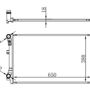 RADYATÖR BRAZİNG GOLF VII-A3 1.2-1.4-1.6TDİ 12 MEK 650x395x22 5Q0121251EM