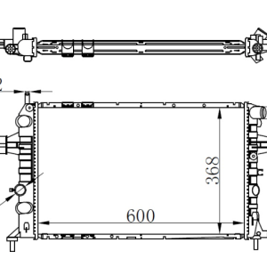 RADYATÖR ASTRA G-ZAFIRA 1.4 16V-1.6 16V-1.8 16V-2.0 16V-2.2 16V AC KLİMASIZ MEKANİK BRAZING 600x368x16