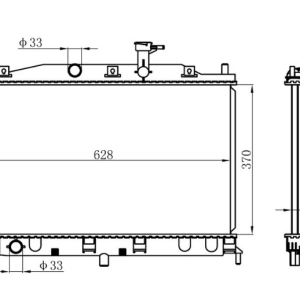 RADYATÖR BRAZİNG ACCENT ERA 1..4/1.6I 05 AC KLİMASIZ MEK 370x628x18
