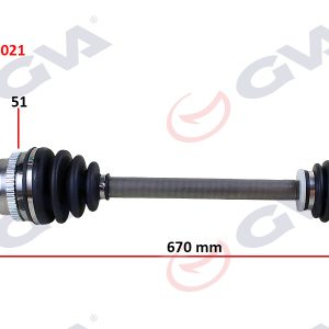 AKS KOMPLE SOL RENAULT MASTER II 98 06 OPEL MOVANO A 98 01 1.9dCi 2.2dCi 2.5dCi 2.8dCi 51DİŞ 670mm