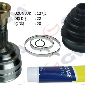 AKS KAFASI DIŞ ÖN FIAT TEMPRA 1.4i 92-99 22x20x46.8 127.5mm