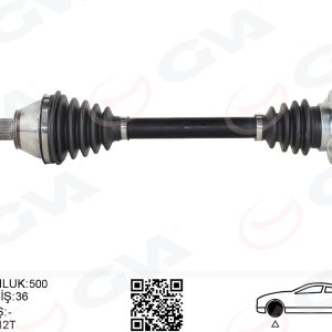 KOMPLE AKS SOL POLO-IBIZA-FABIA 1.4 16V 01-12 500mm 6Q0407271AL-6Q0407271BC-6Q0407271AK