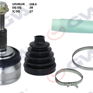 AKS KAFASI DIŞ ÖN TRANSPORTER T5 1.9 TDI 04-10 AXB 38x27x63 168.5mm