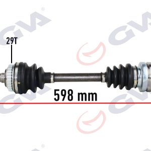KOMPLE AKS SOL OPEL VECTRA B 1.6 99-02 MAKYAJLI KASA ABS Lİ 29DİŞ 598mm 374349-9119914-374360