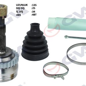 DIŞ AKS KAFASI CORSA B-C 94 06 COMBO B-C 94 11 TIGRA B 04 10 MERIVA A 04 10 ABS Lİ 29 DİŞ 22x28x52 150mm