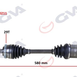KOMPLE AKS SOL CORSA C-COMBO 1.2-1.4 16V 1.3 CDTI-1.7DTI 00-06 29 DİŞ ABS Lİ 580mm