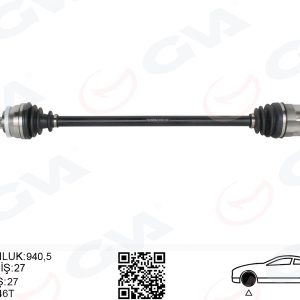 KOMPLE AKS SAĞ HYUNDAI İ30 1.6L D4FB CRDi Dizel 07-11 ABS li 27x27 - ABS 46 diş komple boy 954mm 495002L210-495002L212