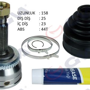 AKS KAFASI DIŞ HYUNDAI ACCENT ADMIRE 1.5L D3EA CRDI 3 silindir 02-05 ABS li 25x23x50 - ABS 44 diş