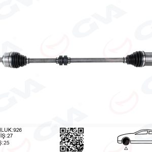 KOMPLE AKS SAĞ HYUNDAI BAYON 1.0L 1.4L G3LE G4LC 21- 25x27 komple boy 926mm