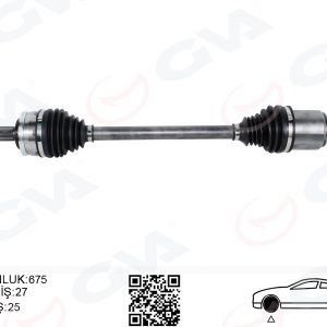 KOMPLE AKS SOL HYUNDAI BAYON 1.0L 1.4L G3LE G4LC 21- 25x27 komple boy 675mm