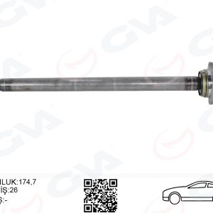 AKS MILI ARKA SAG INCE UZUN 893mm MERCEDES SPRINTER B906 . VW CRAFTER 30-35-50 Z:26-29 PORYALI