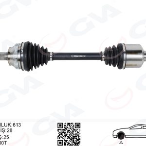 KOMPLE AKS ÖN SAĞ/SOL FREELANDER I L314 1.8 16V 98 06 613MM