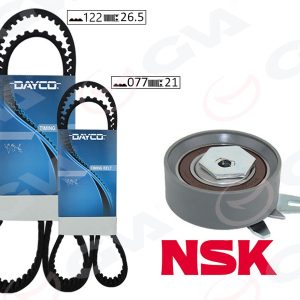 TRİGER SETİ 122x26.5-077x210 TRANSPORTER T4 2.4D 90-03 AJA K065323XS 2 KAYIŞ 1 GERGİ 074198119A-074198119F-074198119J