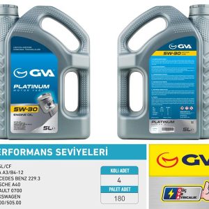 MOTOR YAĞI 5W30 5 LT PLATINUM TAM SENTETİK API SL/CF 5W30-93165557