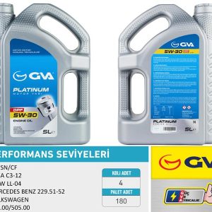 MOTOR YAĞI 5W30 5 LT PLATINUM PARTİKÜLLÜ-DPF TAM SENTETİK API SN/CF