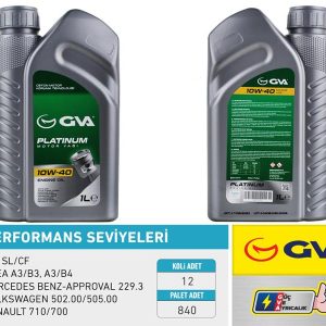 MOTOR YAĞI 10W40 1 LT PLATINUM YARI SENTETİK API SL/CF