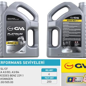 MOTOR YAĞI 20W50 4 LT PLATINUM MİNERAL API SL/CF