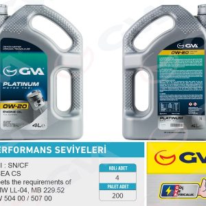 MOTOR YAĞI 4 LT 0W20 TAM SENTETİK API SN HIBRIT ARAÇLAR İÇİN