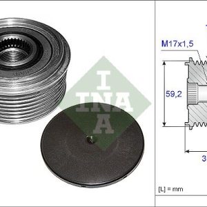 ALTERNATÖR KASNAĞI RULMANLI TRANSİT 2.4 TDCI 00-06 ALTERNATÖR OEM NO İÇİN: 2C1T10300BA 1498518-4461712-R2C1T10300BA