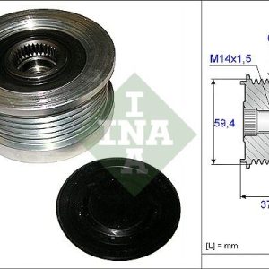ALTERNATÖR KASNAĞI RULMANLI ACCENT-GETZ-MATRIX 1.5 CRDI 02 6 KANAL 535011010 3732227500-3732227501