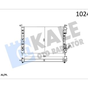 RADYATÖR PALIO 1.2-1.4 522x359x32 2 SIRA AL PL SİSTEM 46548483-46449104