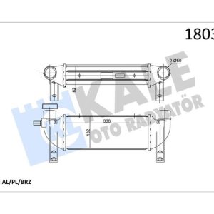 TURBO INTERCOOLER RADYATORU CONNECT 1.8TDCI 02 06 AL AL 2T1Q 9L440 AC-4548369