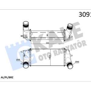 TURBO INTERCOOLER RADYATORU COURIER 14 FIESTA 13 B MAX 12 1.0 ECOBOOST C1B19L440AB-FT766K775AA