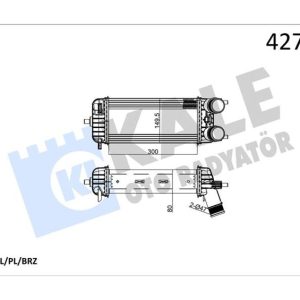 INTERCOOLER COURIER FIESTA 1.5TDCI 1.6TDCI 18 JT766K775BA-JT766K775DA