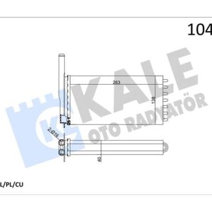 KALORİFER RADYATORU 2 SIRA AL CU ESCORT CL/CLX BAKIR BORULU 96AT18476AA