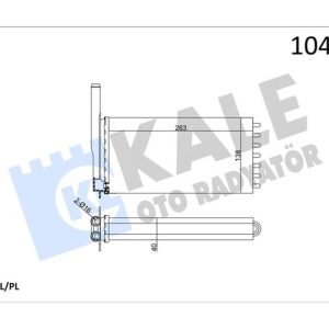 KALORİFER RADYATÖRU ESCORT KLİMASIZ 265x138x40 2 SIRA AL PL SİSTEM 96AT18476AA
