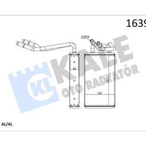 KALORIFER RADYATORU TRANSIT V347 06 KLIMALI 6C1H18476BB-YC1H18B539BB