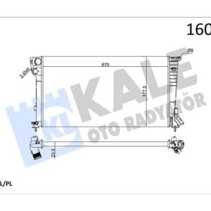RADYATÖR PARTNER-BERLINGO-XSARA-306 1.9DZL DW8 98-02 KLİMASIZ MEK 670x377.5x23 2 SIRA AL PL 1330.41-1330.E1-1330.23-1331.FG