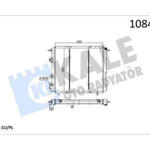 RADYATÖR R19 1.4-1.6 ENJ 2 SIRA CU PL SİSTEM 7702253648-7702247653
