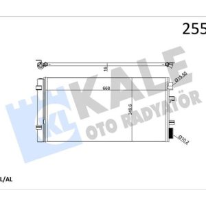 KLİMA RADYATÖRÜ KONDENSER RENAULT FLUENCE 09 MEGANE III 09 SCENIC III 09 1.2TCe 1.5dCi 1.6 1.9dCi 2.0 MÜŞÜRSÜZ