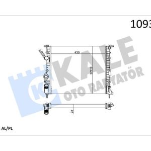 RADYATÖR MGN-SCENIC 1.6 1.4 E7J 2 SIRA AL PL SİSTEM 7700838134-7700836301-7702258282