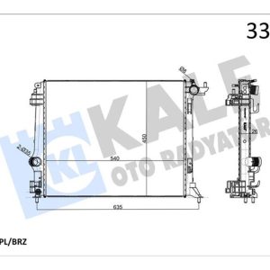RADYATÖR MGN IV 1.5DCI-1.6 DCI AC MEK. ATOM. AL PL BRZ 214102235R