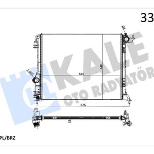 MOTOR SU RADYATÖRÜ GRAND SCENIC IV 15 MEGANE IV 15 SCENIC IV 15 1.2 TCE 1.3 TCE 1.5dCi 539x446x27 214105169R