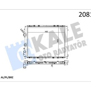 RADYATÖR CLIO II 98 KNG 98-03 AC MEK 480x391x34 1 SIRA ALB SİSTEM 7700417175-7700836303