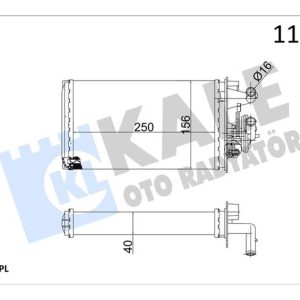 KALORİFER RADYATÖRÜ TMPR 1.6-2.0 MUSLUKSUZ 2 SIRA AL PL SİSTEM 40572017