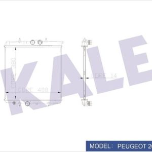 RADYATÖR 206 98 1.0-1.4-1.6 16V MEK KLİMASIZ 415x380x25 1330.37-9647511480-1333.12-1330.H2